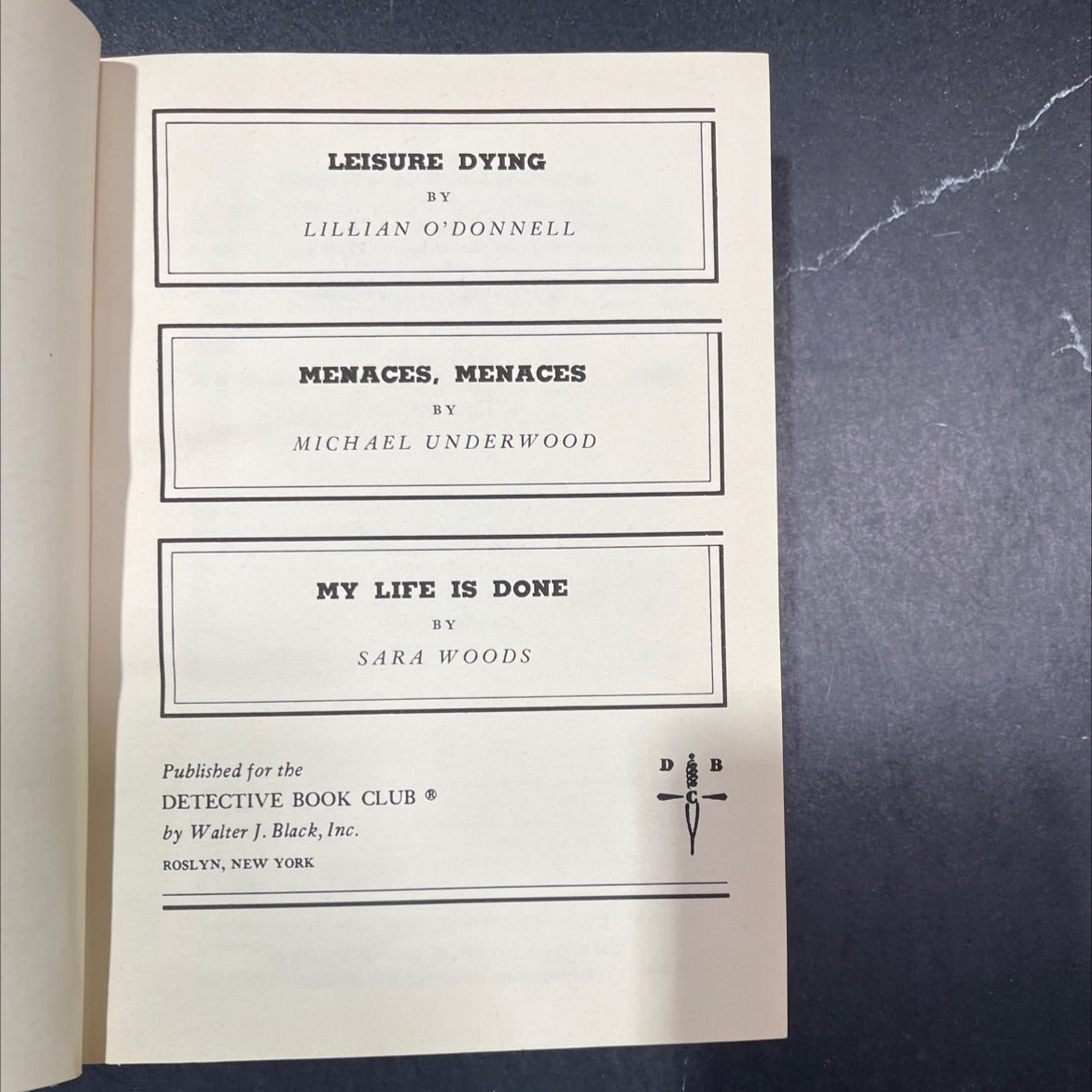 leisure dying book, by lillian o'donnell, 1976 Hardcover image 2