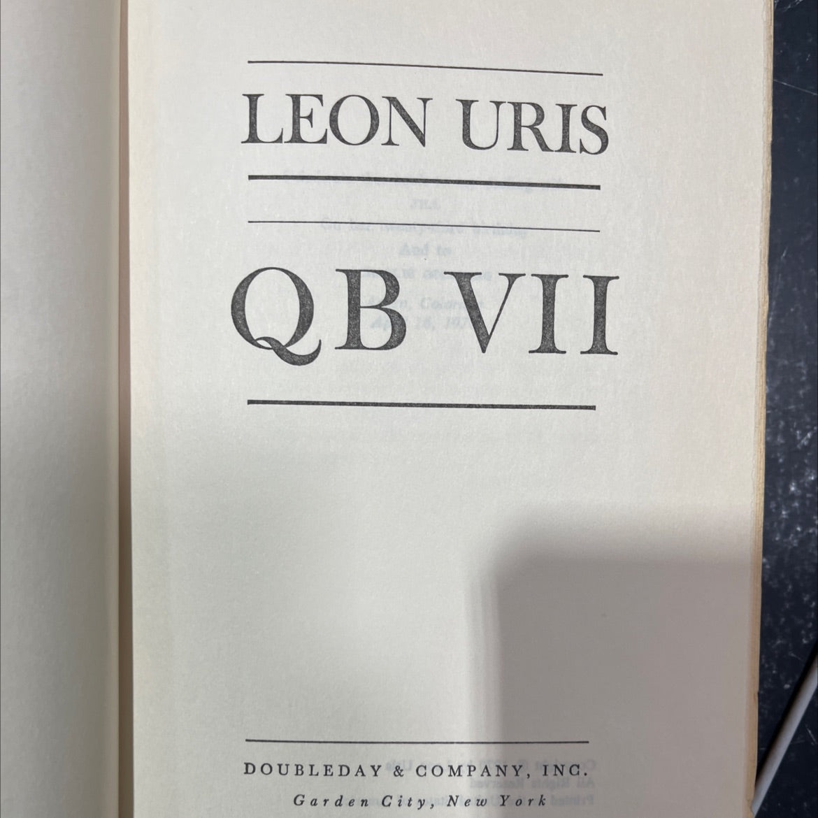 leon uris qb vii book, by Leon Uris, 1970 Hardcover image 2