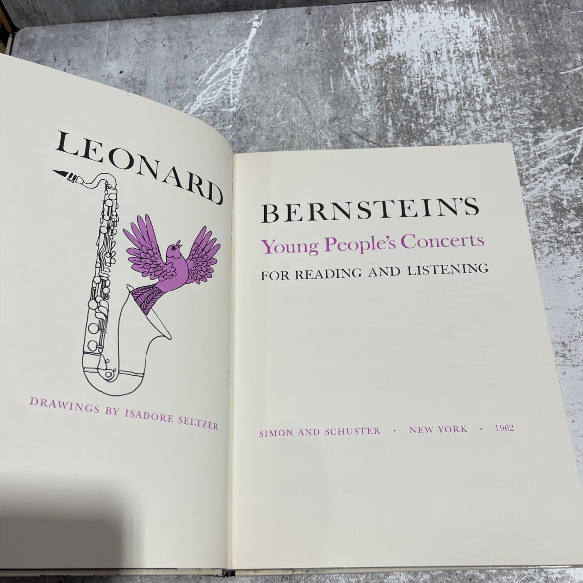 leonard bernstein's young people's concerts for reading and listening book, by leonard bernstein, 1962 Hardcover image 2