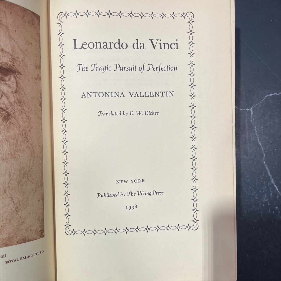 leonardo da vinci the tragic pursuit of perfection book, by antonina vallentin, 1938 Hardcover image 2