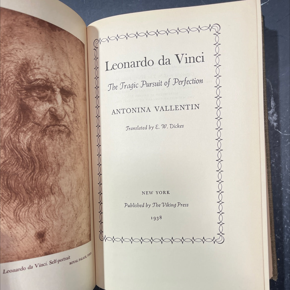 leonardo da vinci the tragic pursuit of perfection book, by antonina vallentin, 1938 Hardcover image 2