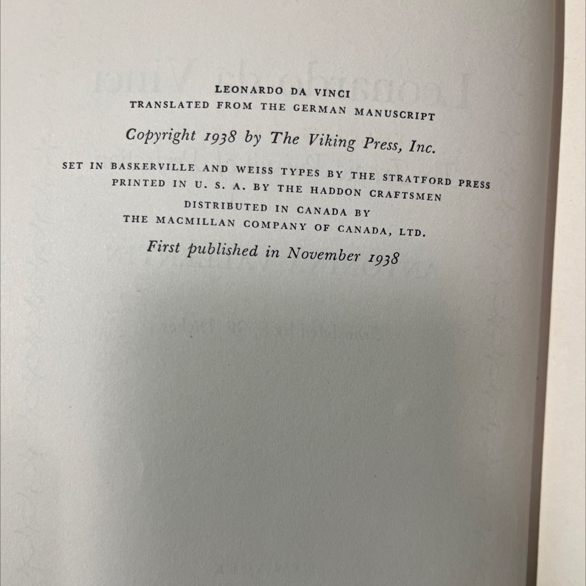 leonardo da vinci the tragic pursuit of perfection book, by antonina vallentin, 1938 Hardcover image 3