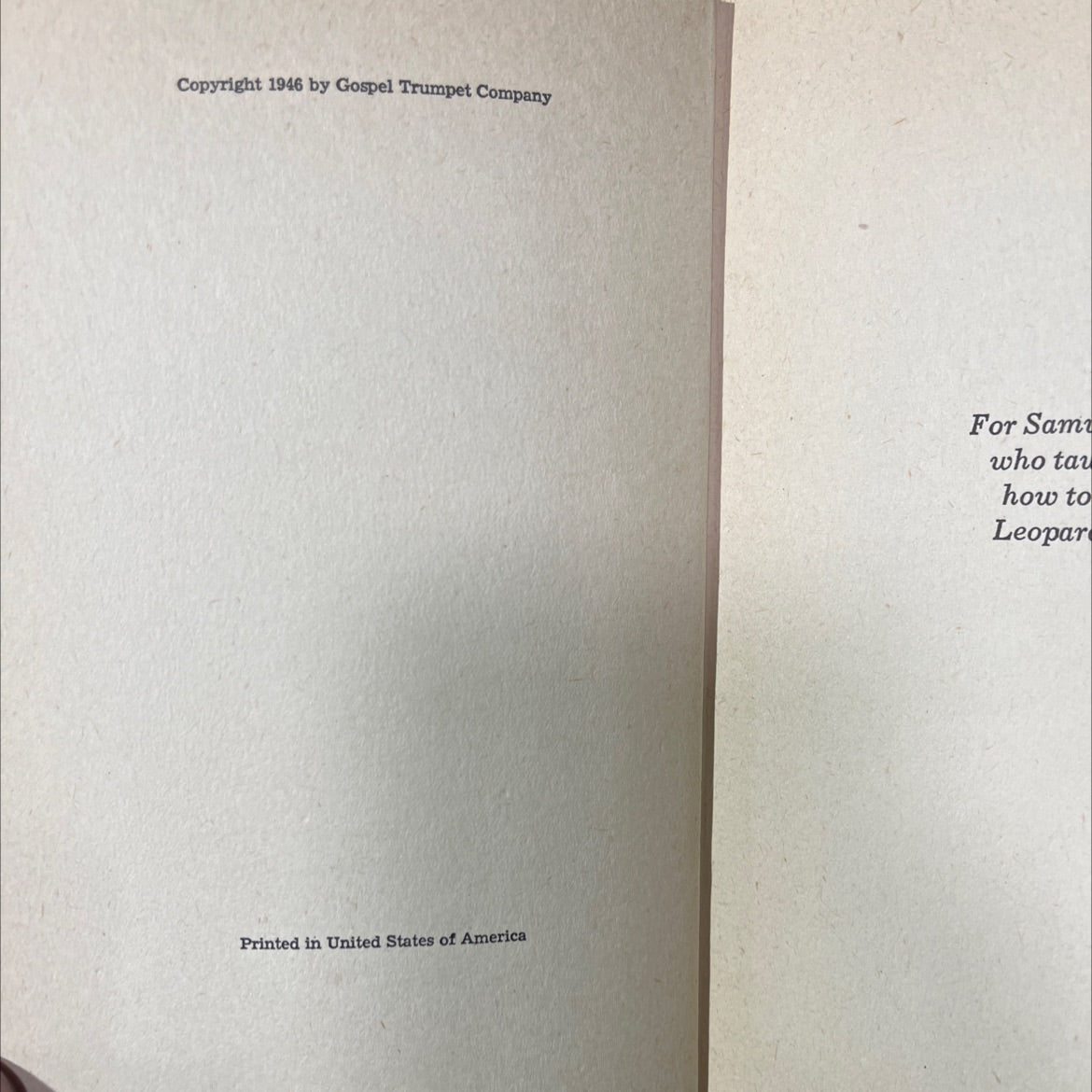 leopard glue book, by charles ludwig, 1946 Hardcover image 3