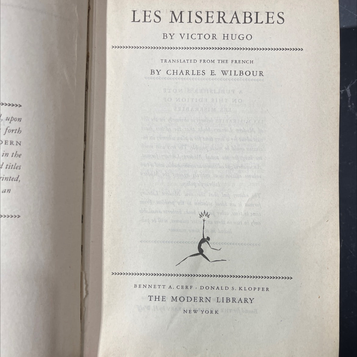 les miserables book, by victor hugo, 1931 Hardcover image 2