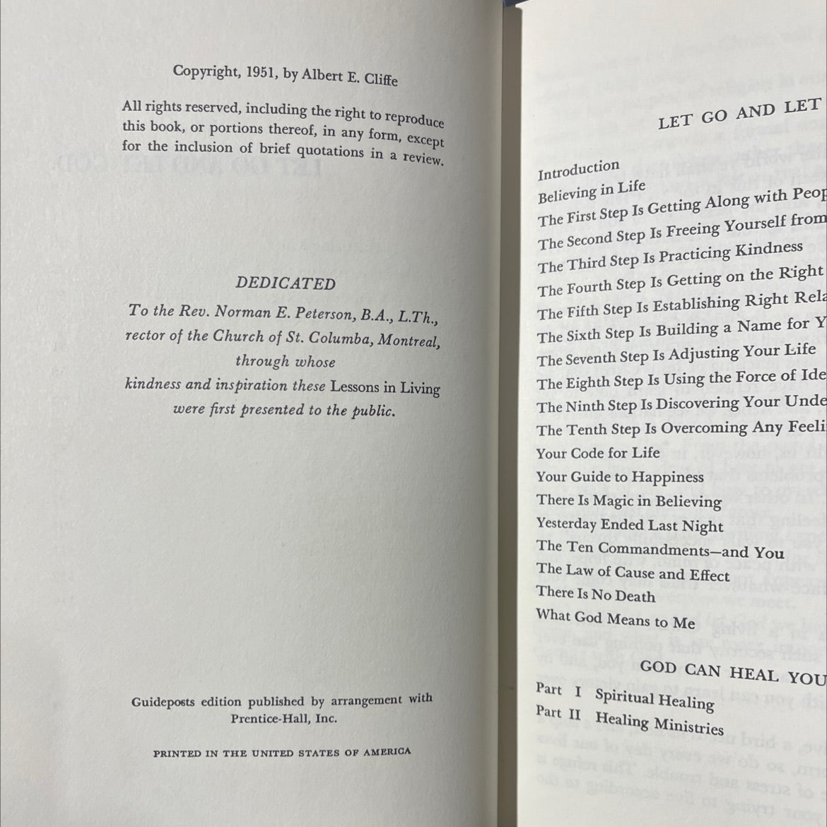 let go and let god book, by albert e. cliffe, 1951 Hardcover image 3
