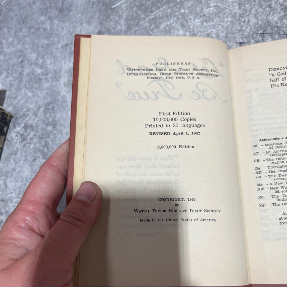 let god be true book, by unknown, 1952 Hardcover image 3