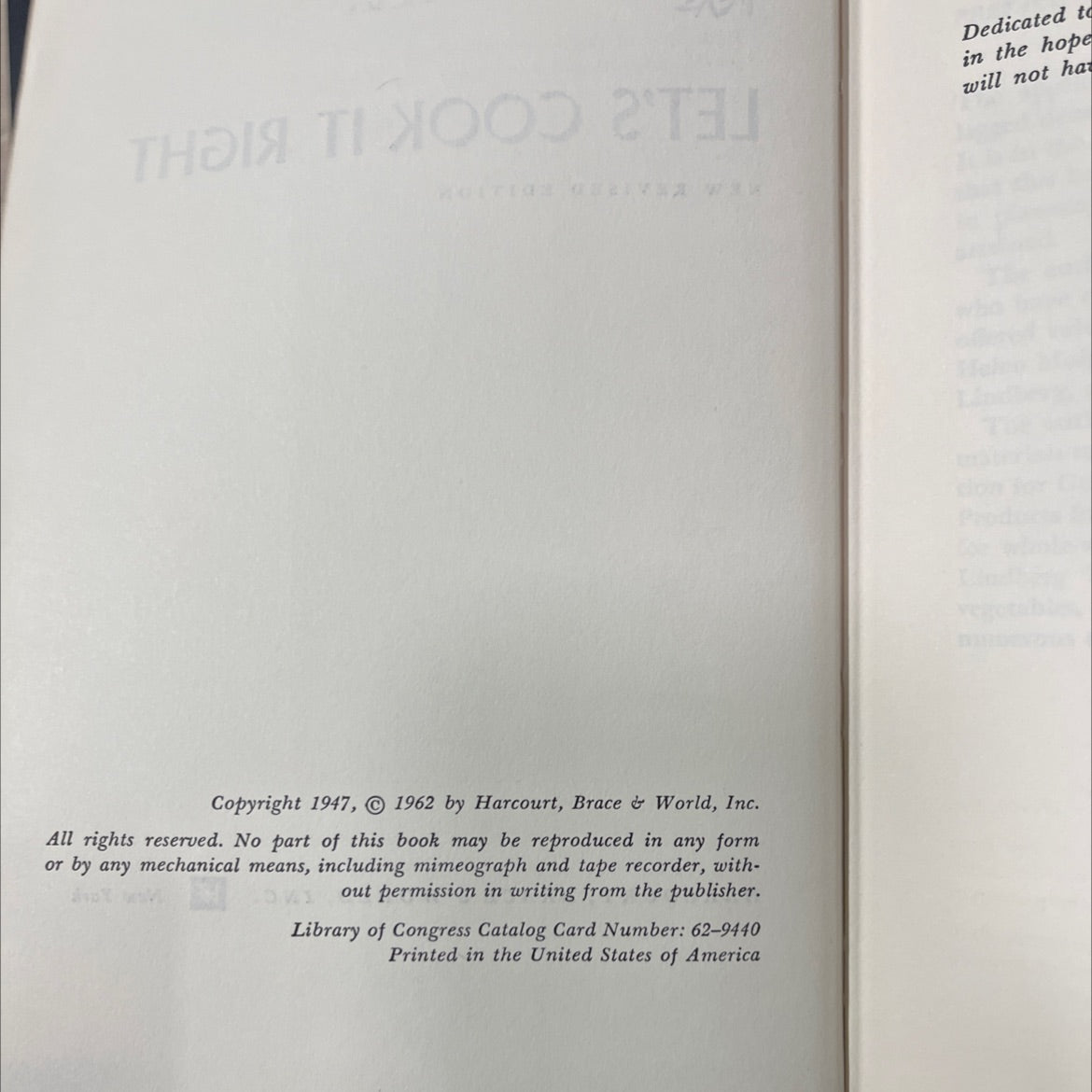 let's cook it right book, by adelle davis, 1962 Hardcover image 3