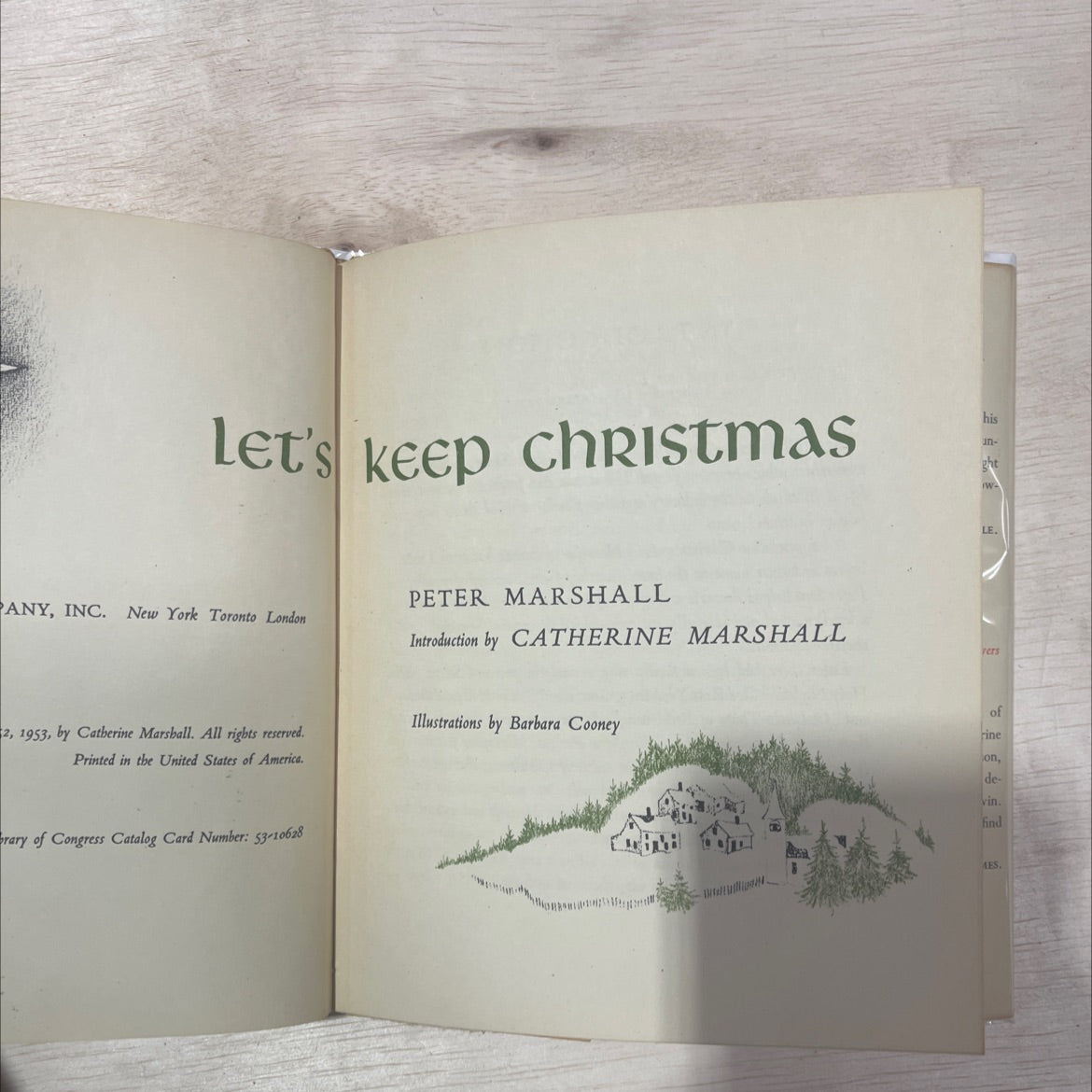let's keep christmas book, by catherine marshall, 1953 Hardcover, Vintage image 2