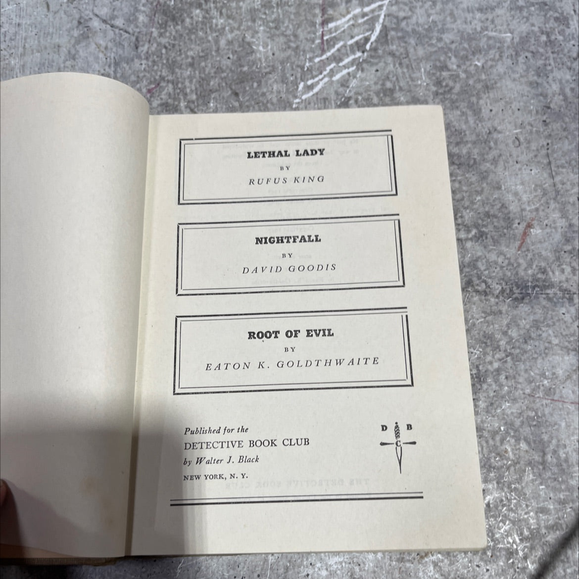lethal lady book, by Rufus King, 1947 Hardcover image 2