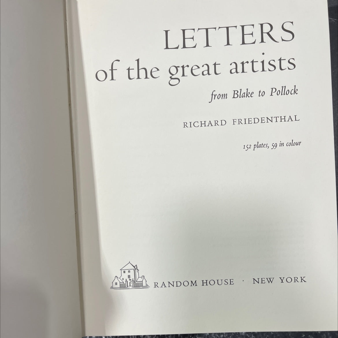 letters from great artists from blake to pollock book, by richard friedenthal, 1963 Hardcover, Folio image 2