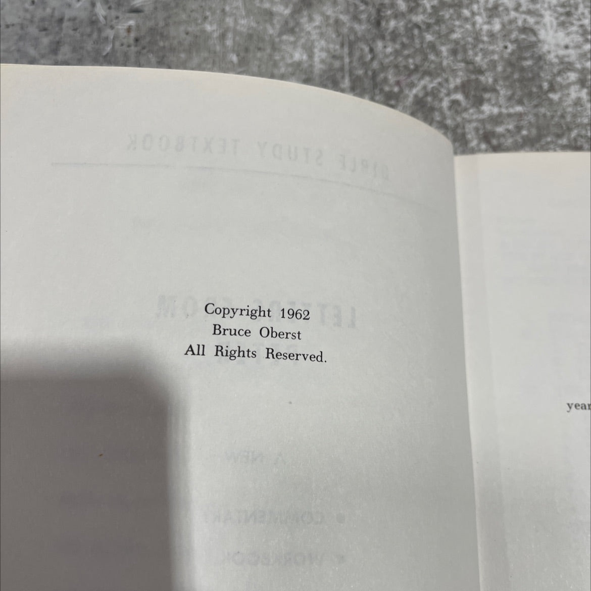 letters from peter a new commentary workbook teaching manual book, by bruce oberst, 1962 Hardcover image 3
