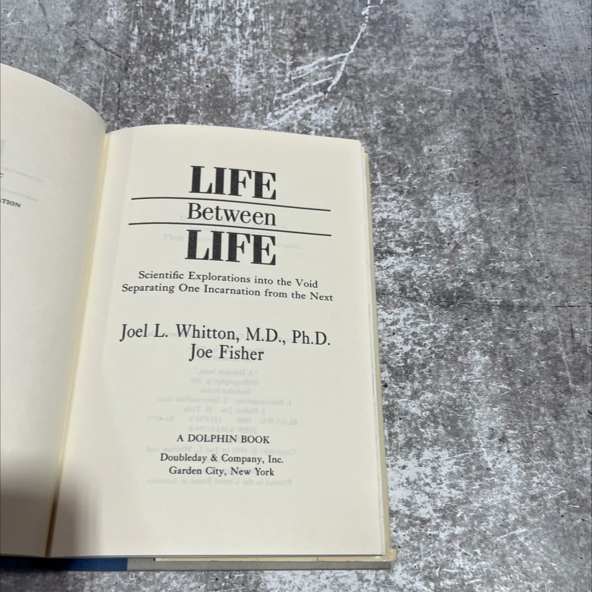 life between life book, by Joel L. Whitton, M.D., Ph.D., Joe Fisher, 1986 Hardcover image 2