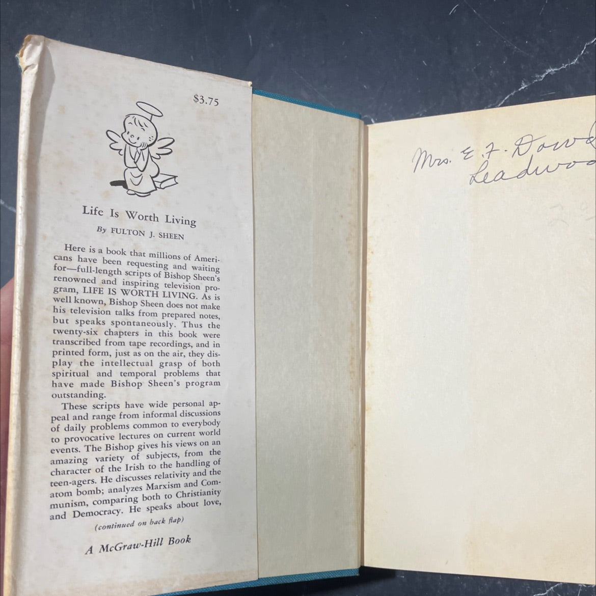 life is worth living book, by Fulton J. Sheen, 1953 Hardcover image 4