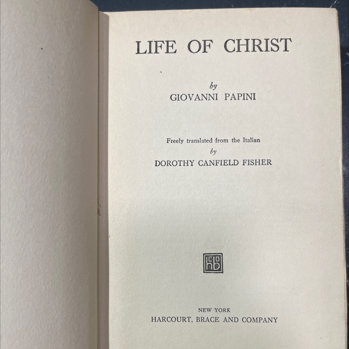 life of christ book, by giovanni papini, 1924 Hardcover image 2