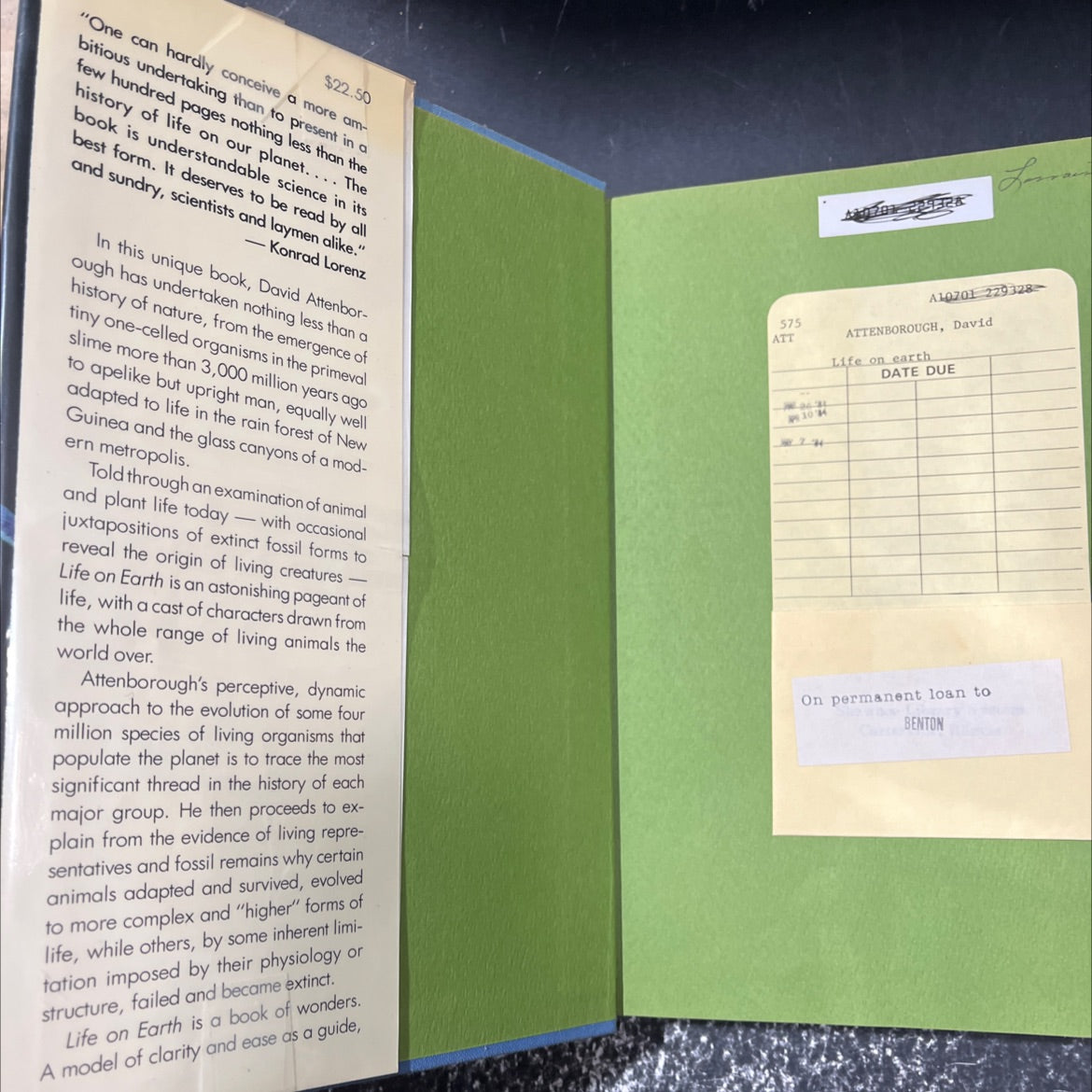 life on earth a natural history book, by david attenborough, 1979 Hardcover image 4