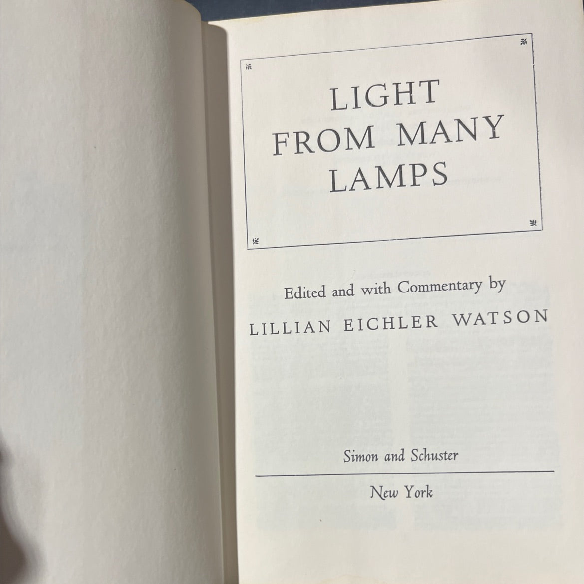 light from many lamps book, by lillian eichler watson, 1951 Hardcover image 2