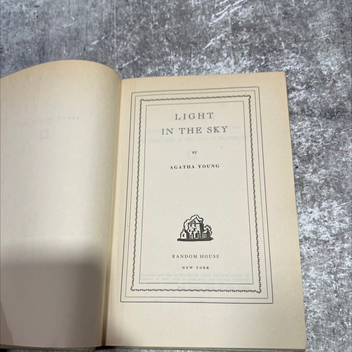 light in the sky book, by agatha young, 1948 Hardcover image 2