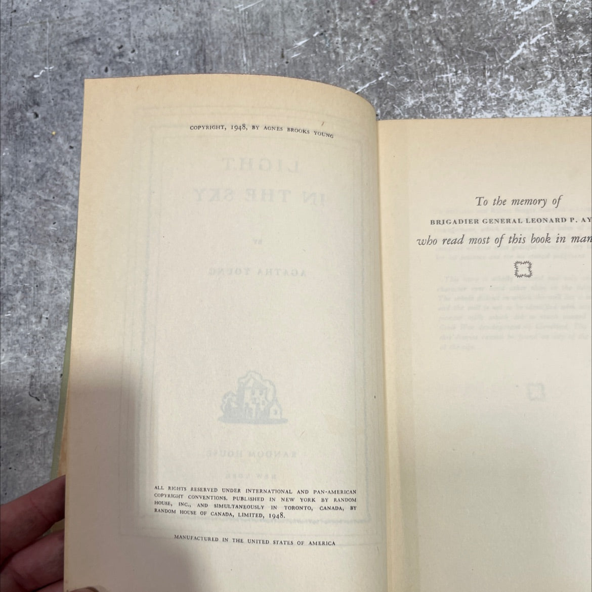 light in the sky book, by agatha young, 1948 Hardcover image 3