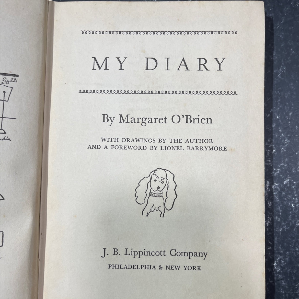 light my diary book, by Margaret O'Brien, 1948 Hardcover image 2