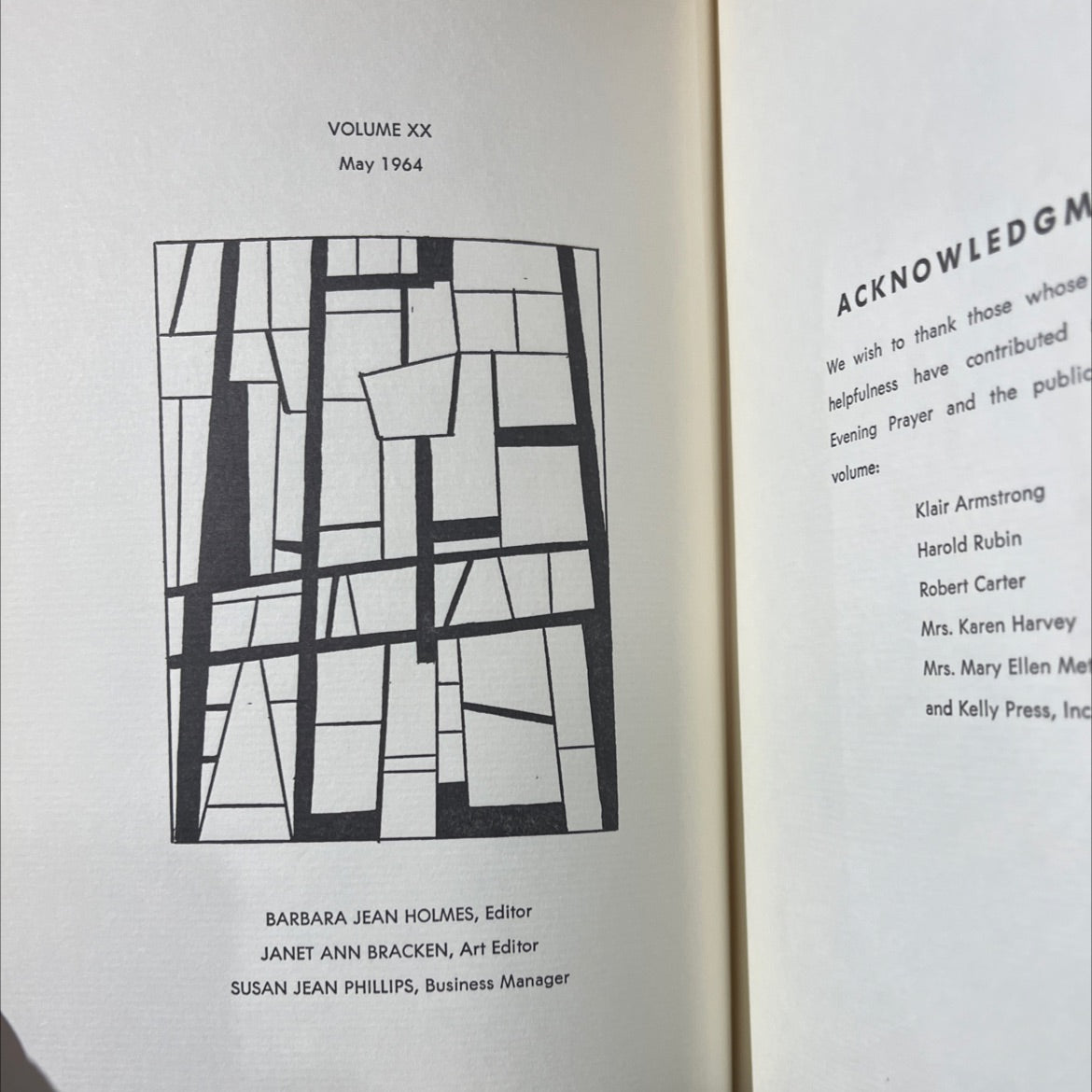 light of evening prayer book, by barbara jean holmes, 1964 Hardcover image 3