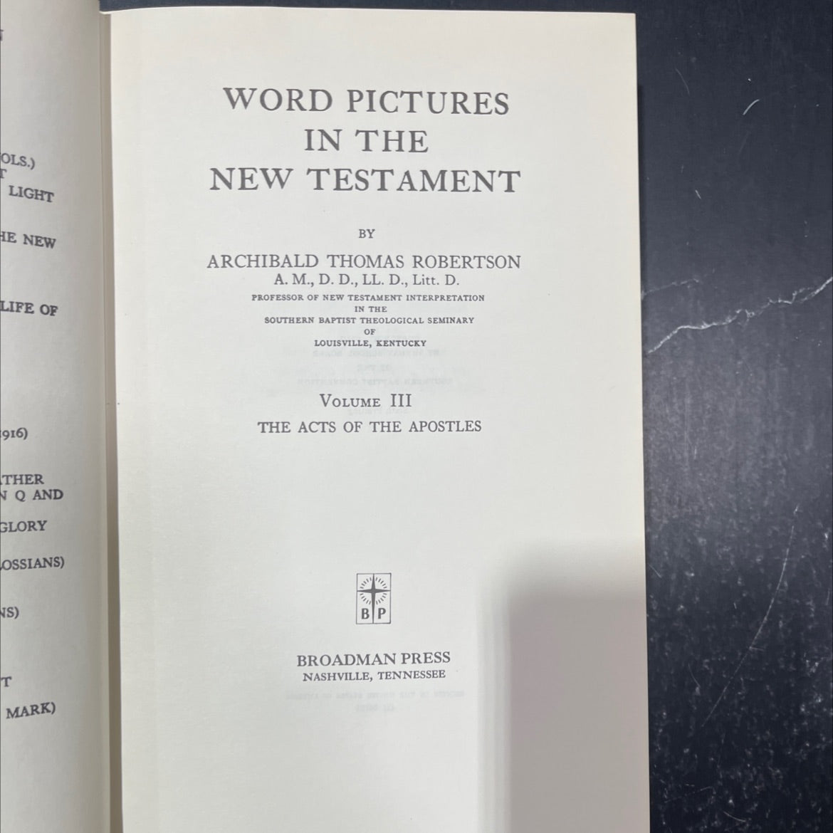 light word pictures in the new testament book, by archibald thomas robertson, 1930 Hardcover image 2