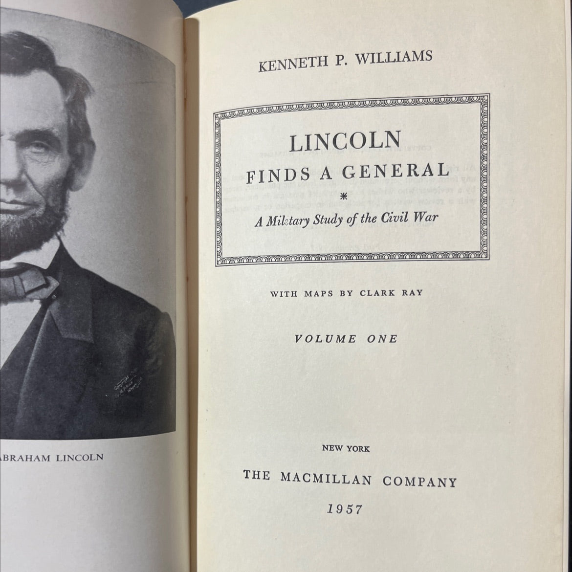 lincoln finds a general book, by kenneth p. williams, 1957 Hardcover image 2