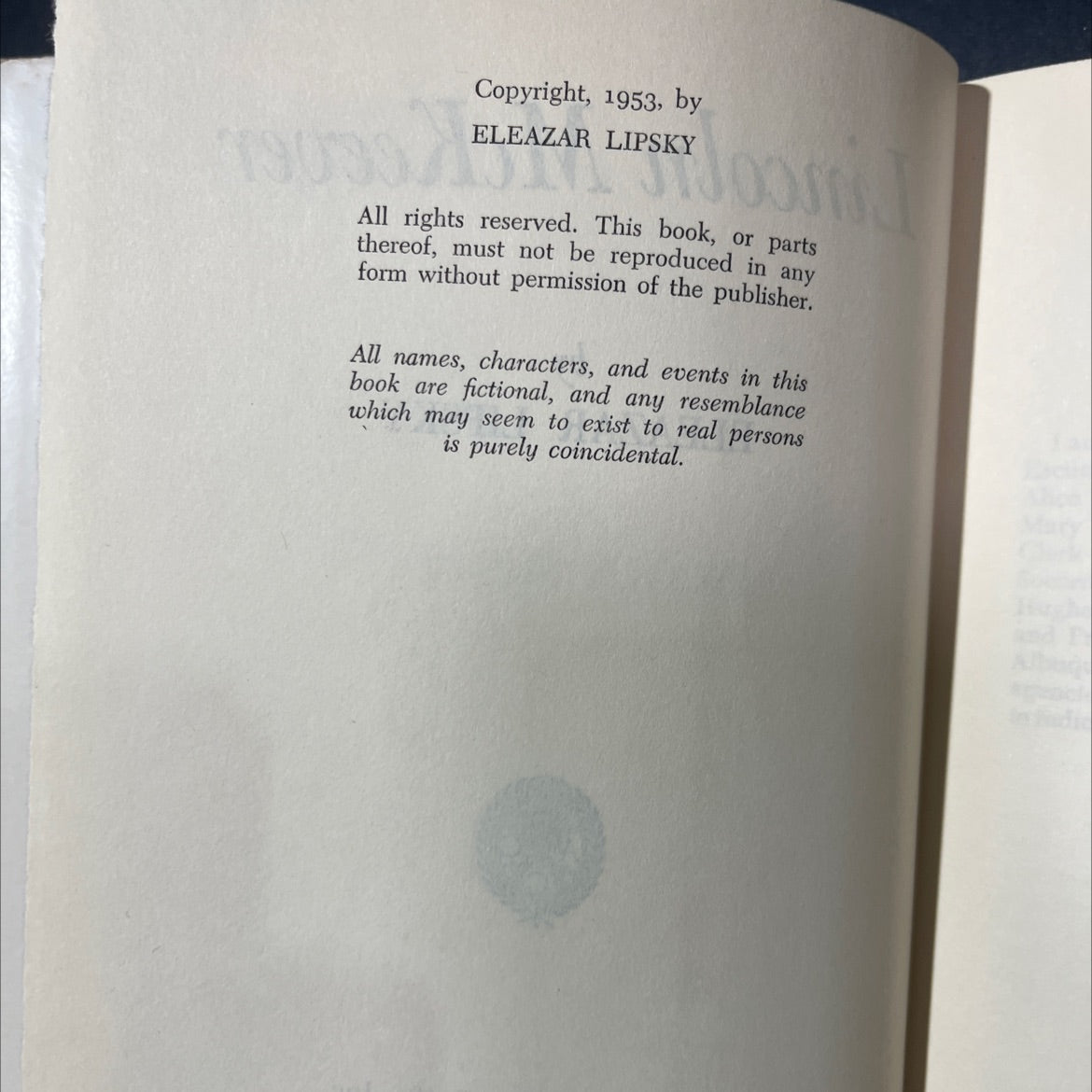 lincoln mckeever book, by eleazar lipsky, 1953 Hardcover image 3