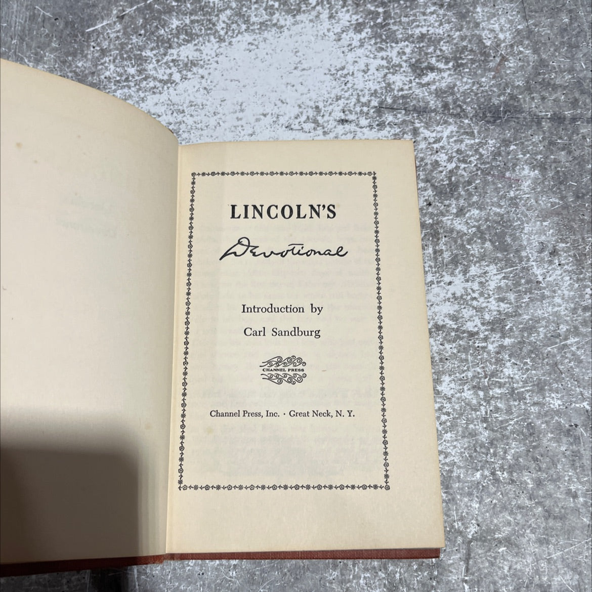 lincoln's devotional book, by unknown, 1957 Hardcover image 2
