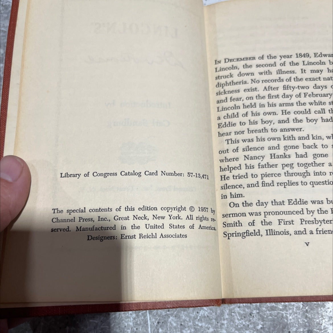 lincoln's devotional book, by unknown, 1957 Hardcover image 3