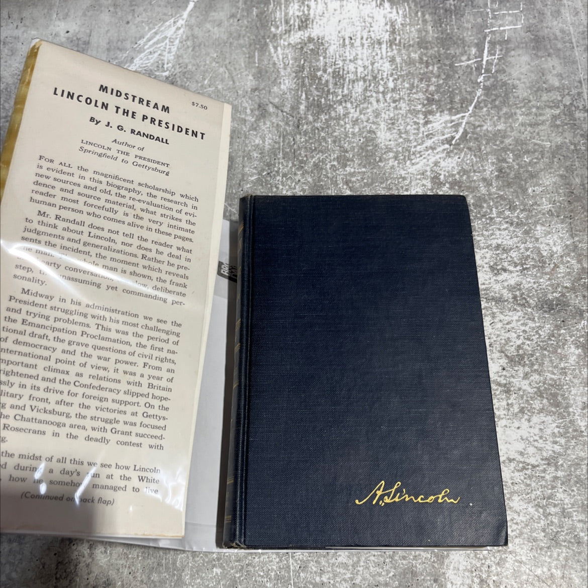 lincoln the president midstream book, by j. g. randall, 1953 Hardcover image 4