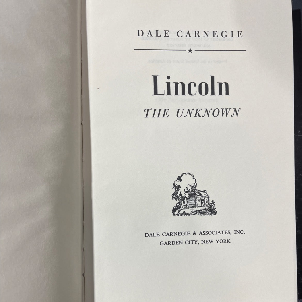 lincoln the unknown book, by dale carnegie, 1959 Hardcover image 2