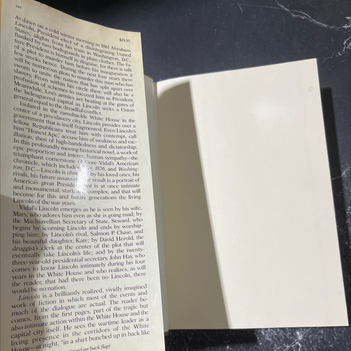 lincoln book, by gore vidal, 1984 Hardcover image 4