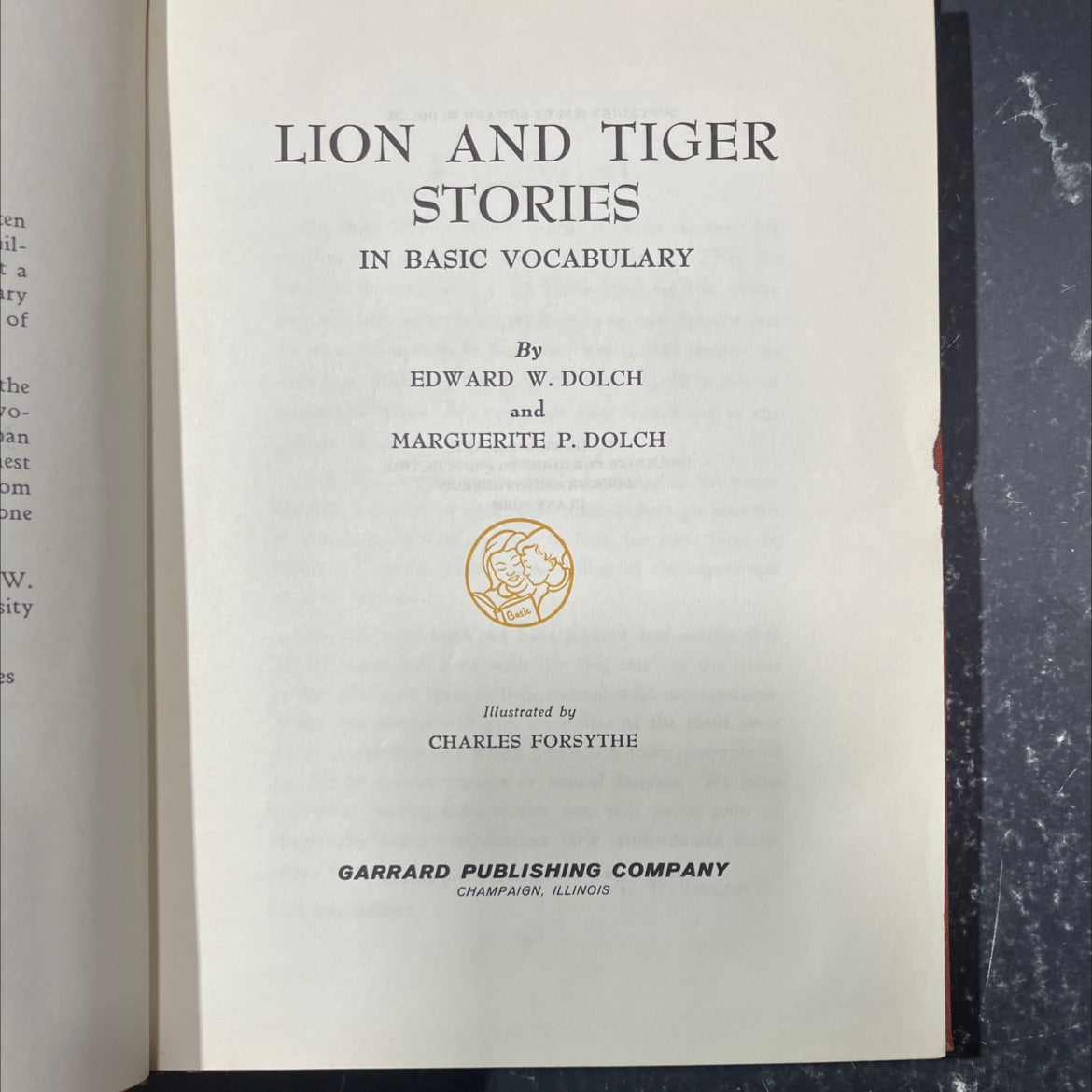 lion and tiger stories in basic vocabulary book, by edward w. dolch, marguerite p. dolch, 1957 Hardcover image 2