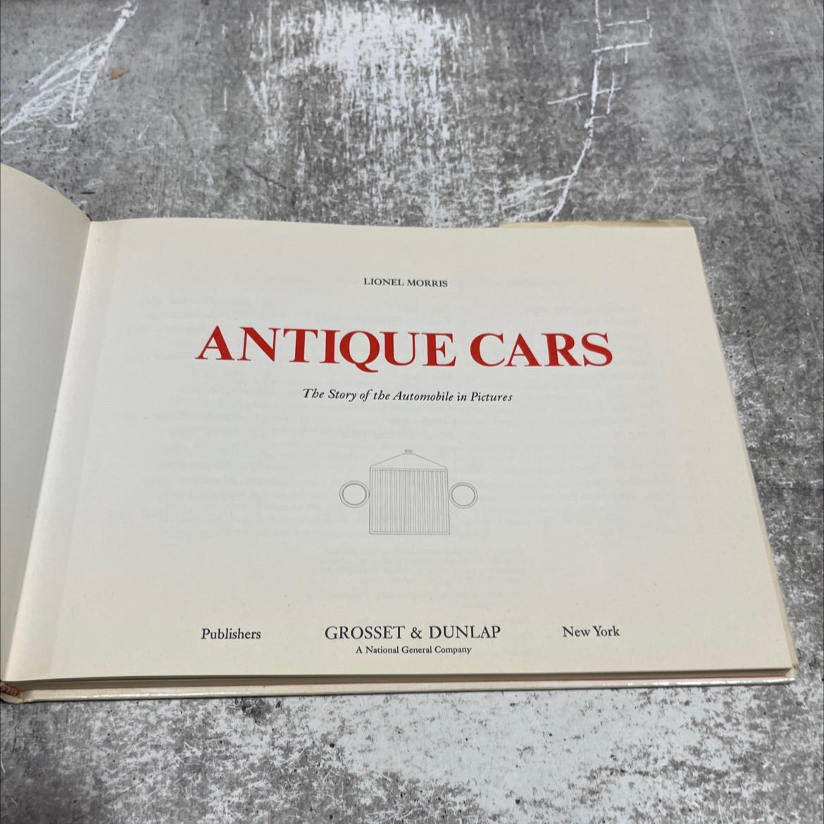 lionel morris antique cars the story of the automobile in pictures book, by unknown, 1970 Hardcover image 2