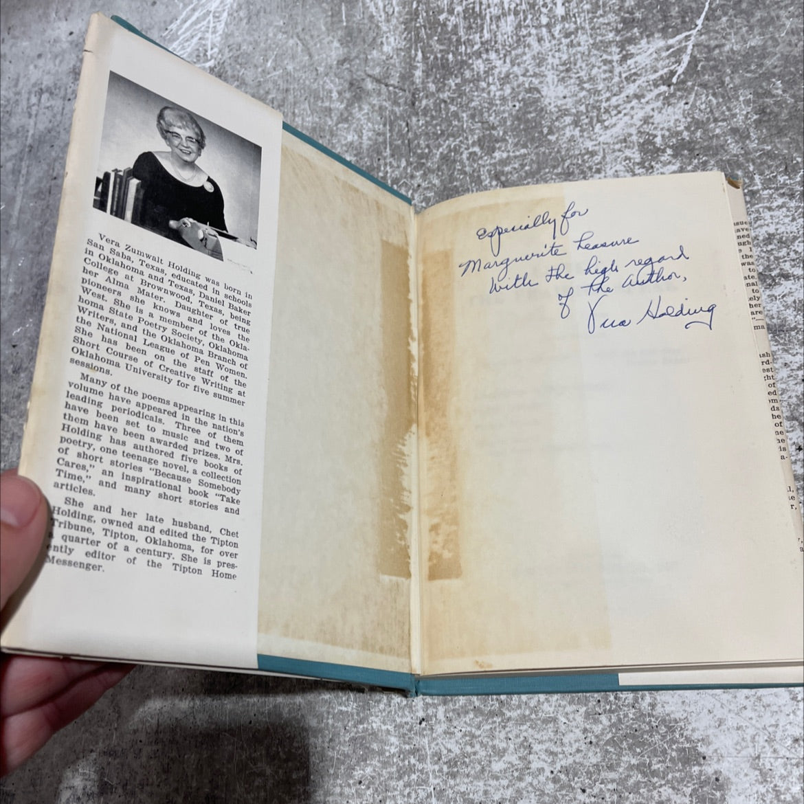 SIGNED listen! the prairies speak selected poems of vera holding book, by Vera Holding, 1968 Hardcover, First Edition, image 4