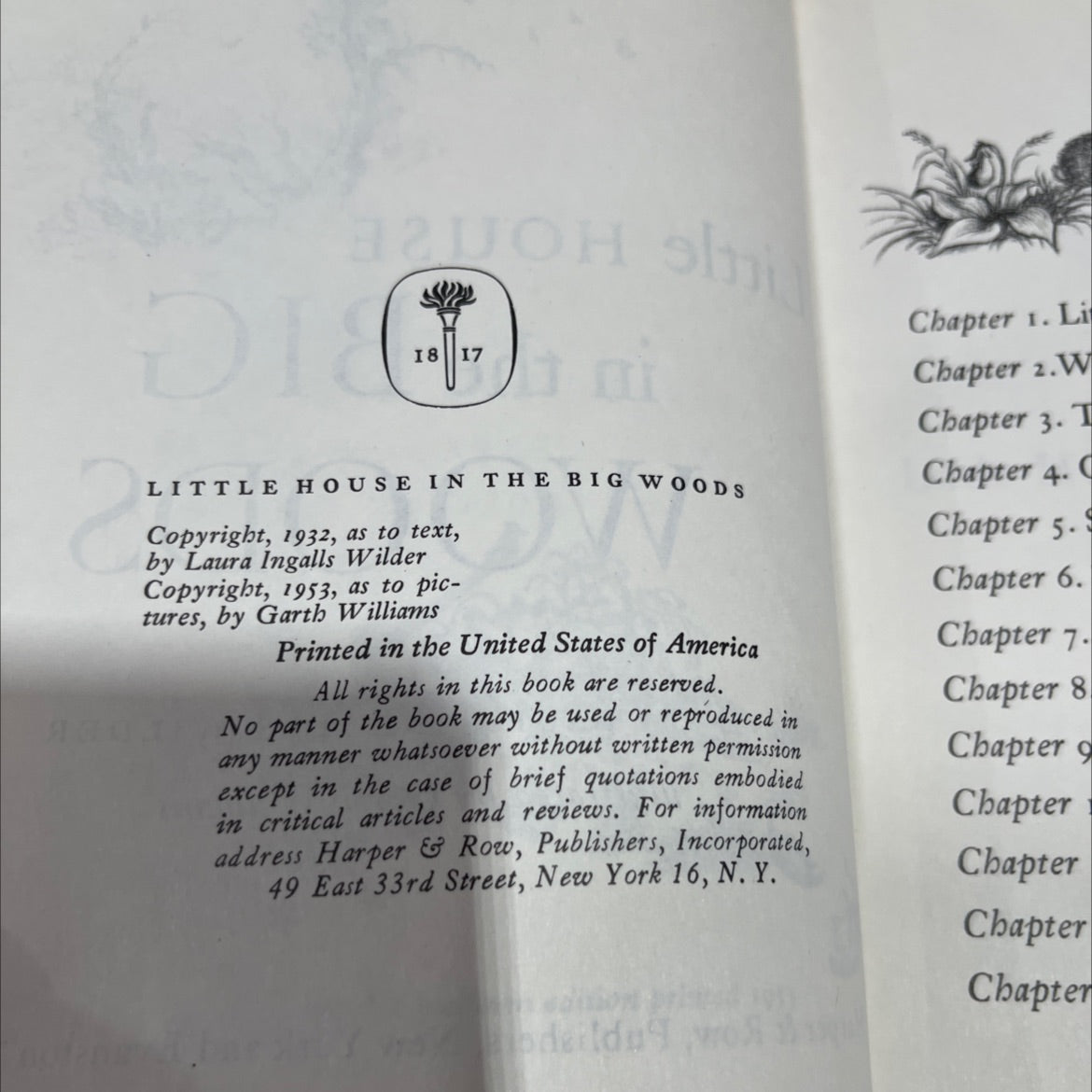 little house in the big woods book, by laura ingalls wilder, 1953 Hardcover image 3