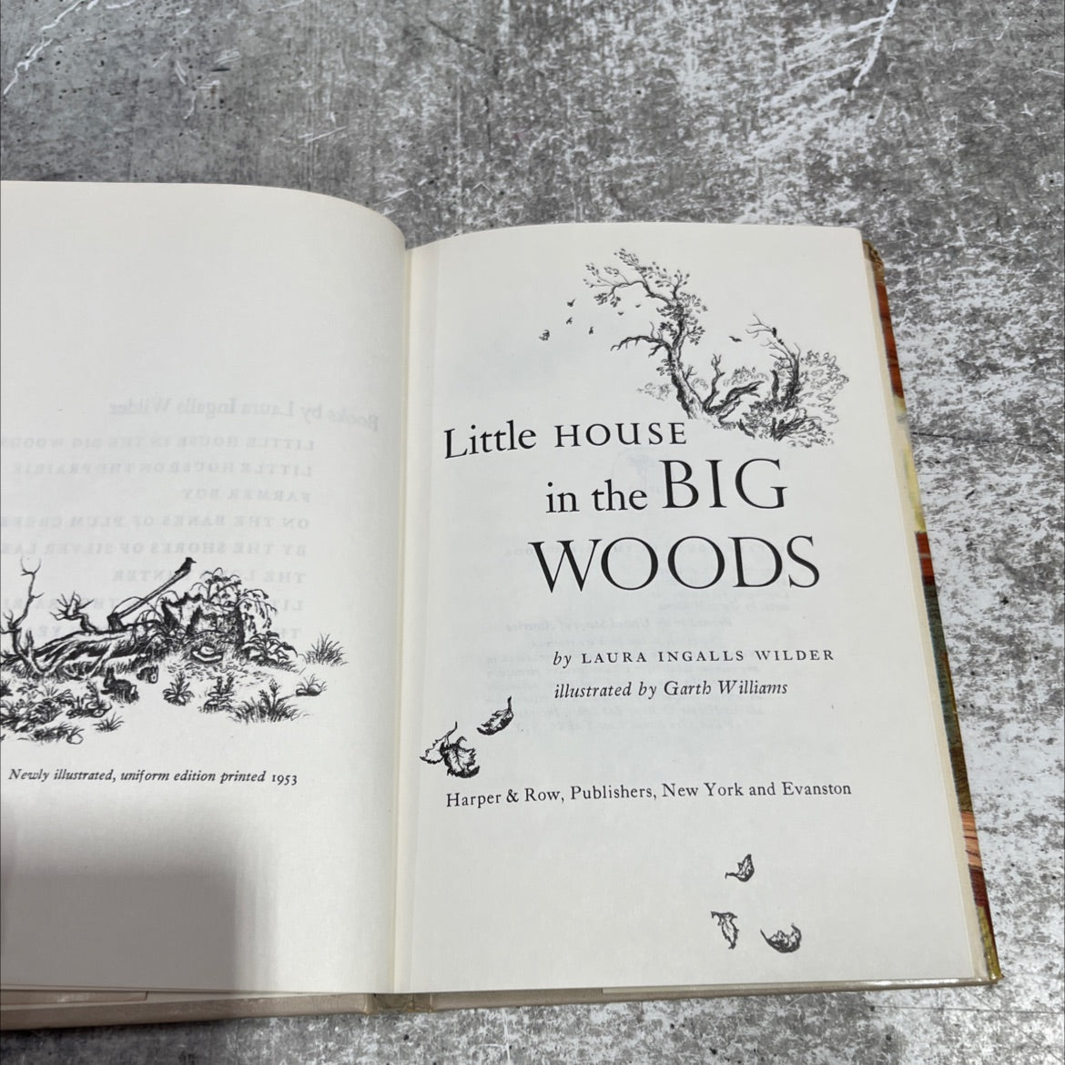 little house in the big woods book, by laura ingalls wilder, 1953 Hardcover image 2