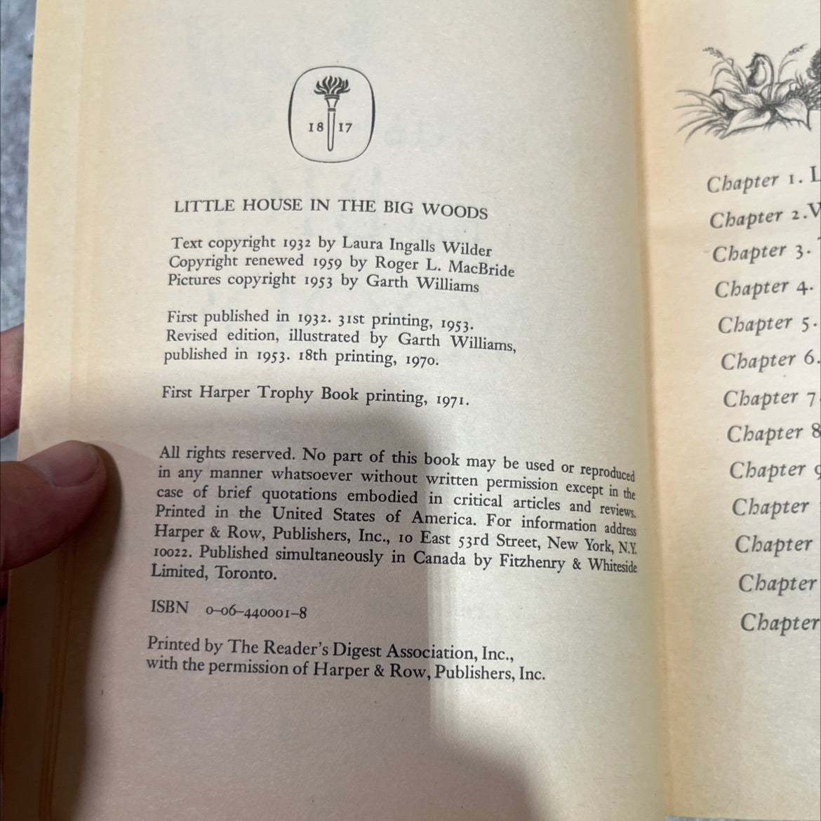little house in the big woods book, by Laura Ingalls Wilder, 1970 Paperback image 3