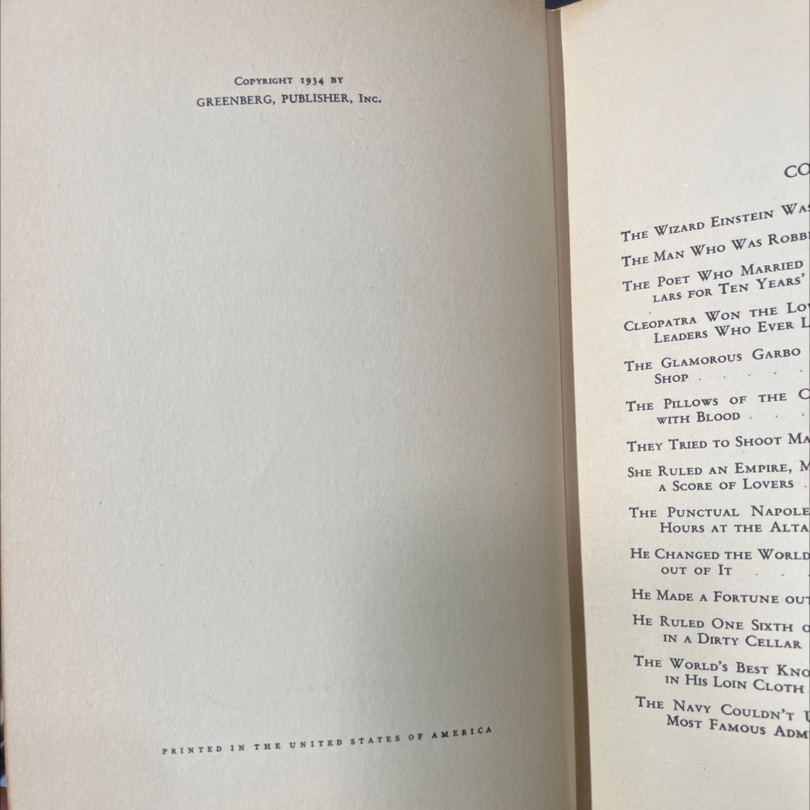 little known facts about well known people book, by dale carnegie, 1934 Hardcover image 3