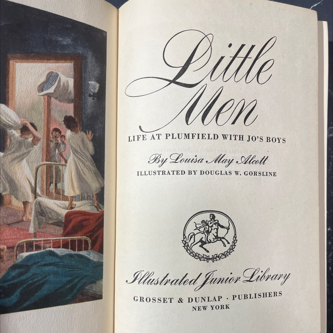 little men life at plumfield with jo's boys book, by louisa may alcott, 1947 Hardcover image 2