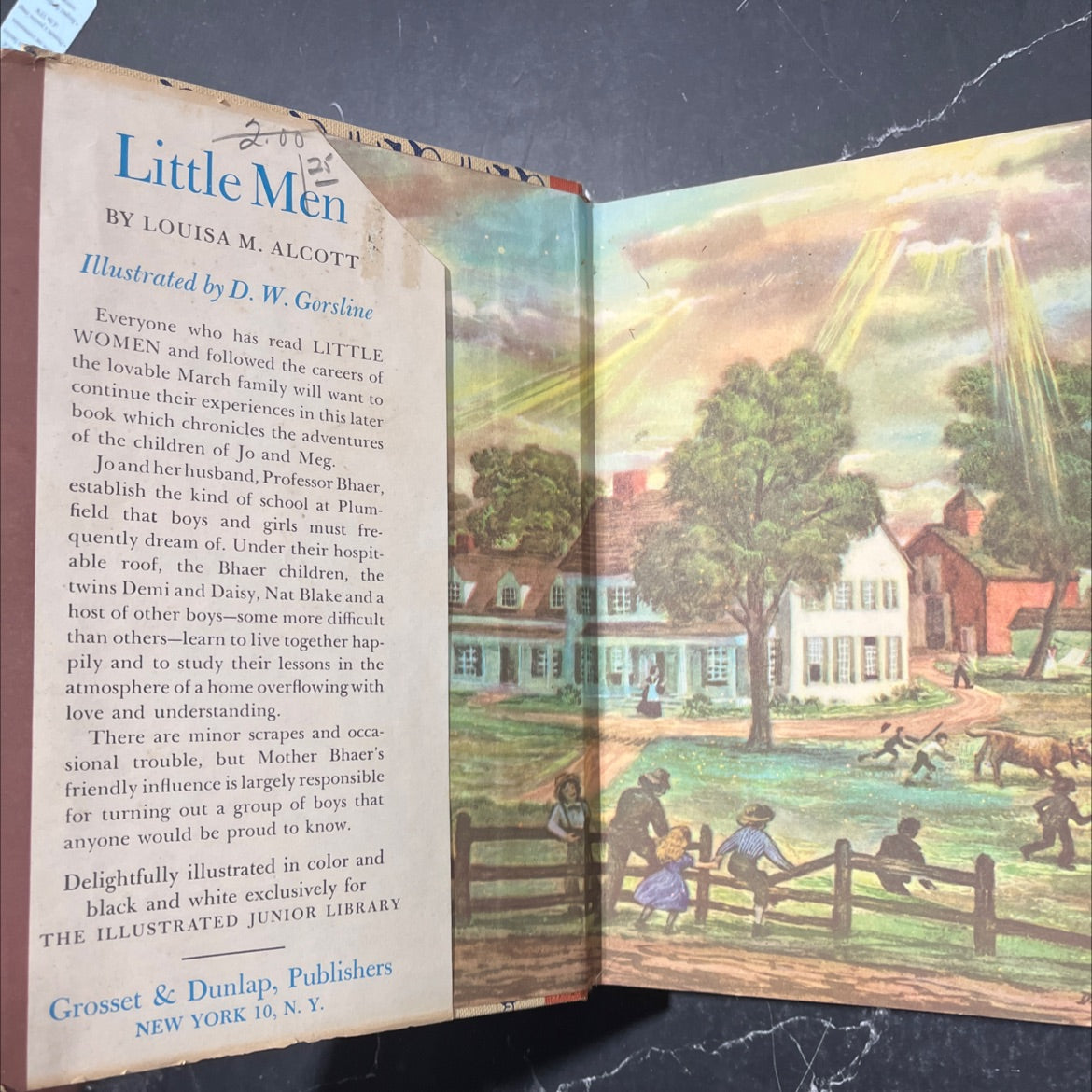 little men life at plumfield with jo's boys book, by louisa may alcott, 1947 Hardcover image 4
