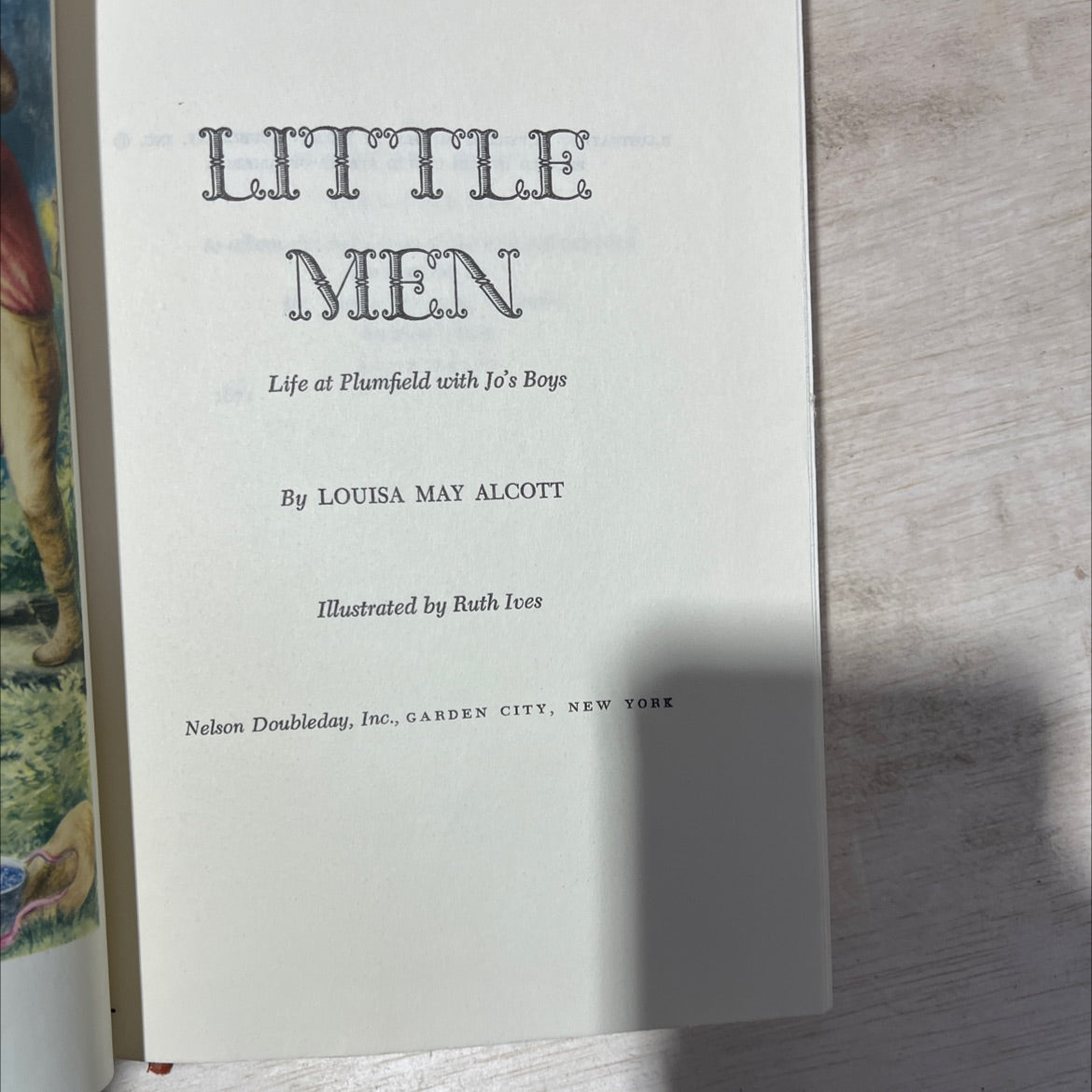 little men life at plumfield with jo's boys book, by louisa may alcott, 1955 Hardcover, Vintage image 2