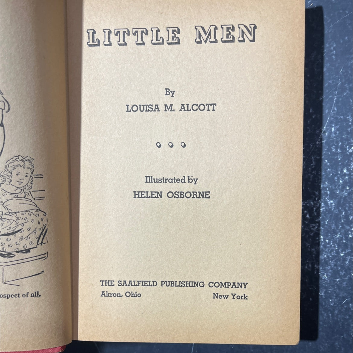 little men book, by louisa m. alcott, 1943 Hardcover image 2