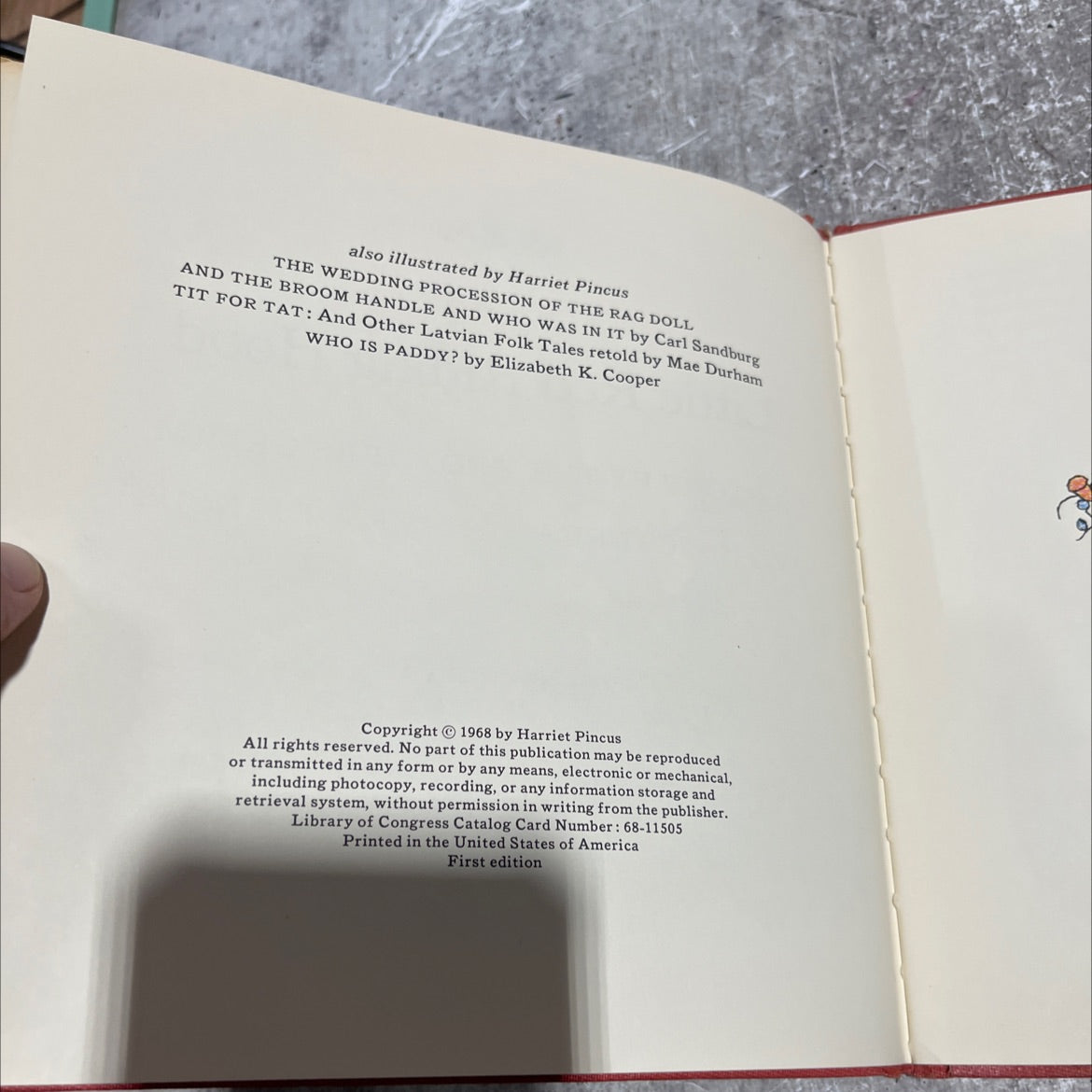 little red riding hood book, by brothers grimm, 1968 Hardcover image 3