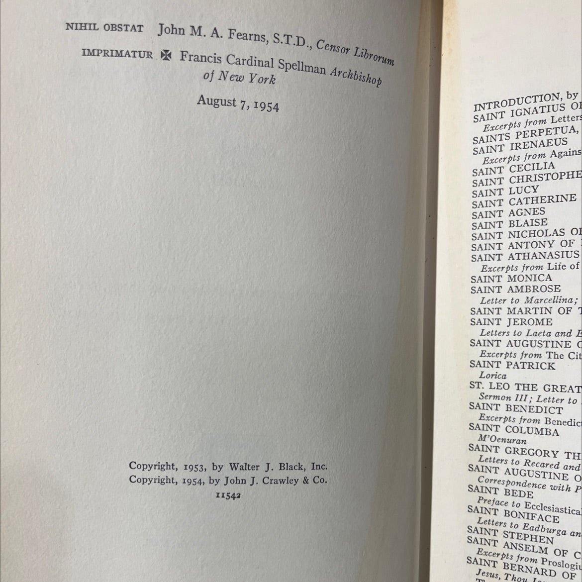 lives of saints with excerpts from their writings selected and illustrated book, by father thomas plassmann, 1954 image 3