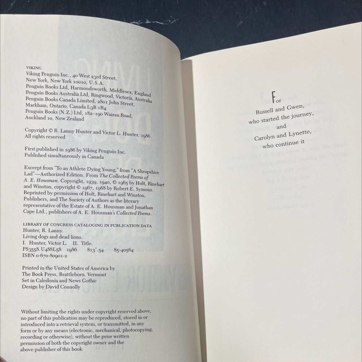 SIGNED living dogs and dead lions book, by R. Lanny Hunter, Victor L. Hunter, 1986 Hardcover, First Edition image 3