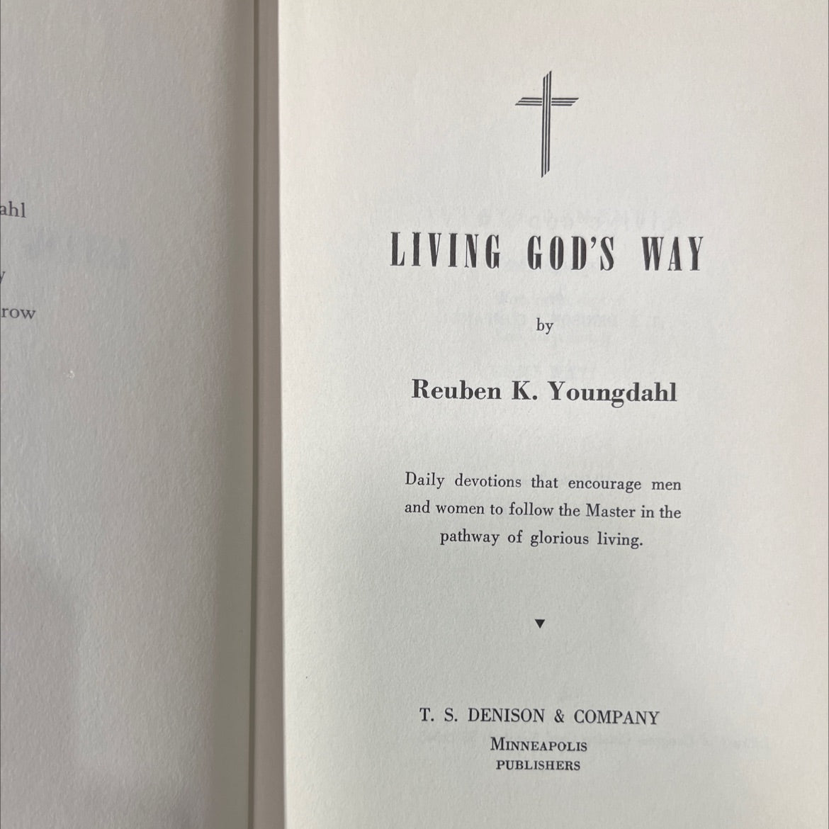 living god's way book, by Reuben K. Youngdahl, 1953 Hardcover image 2