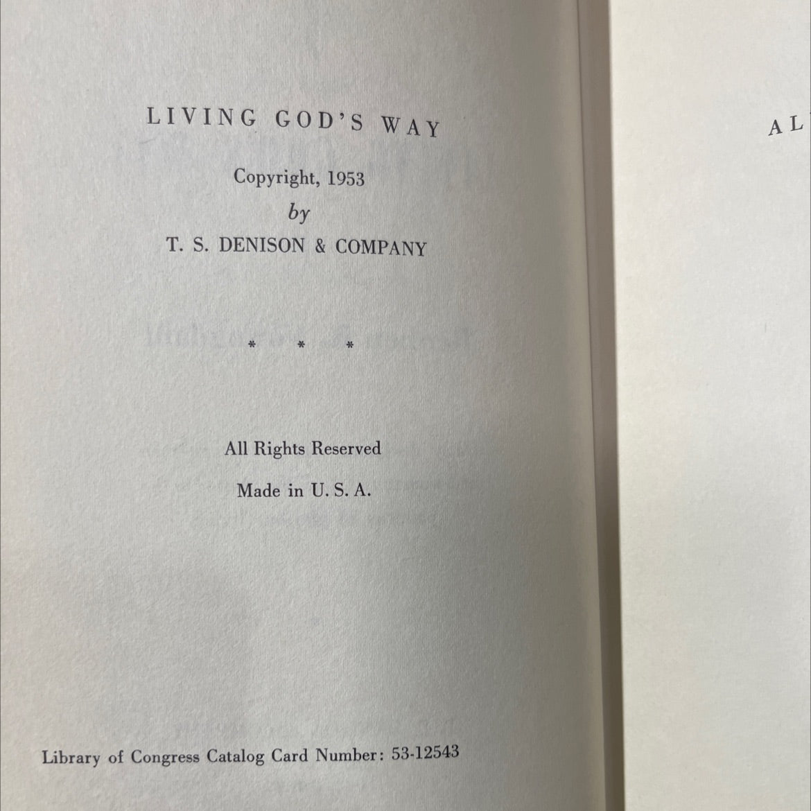 living god's way book, by Reuben K. Youngdahl, 1953 Hardcover image 3