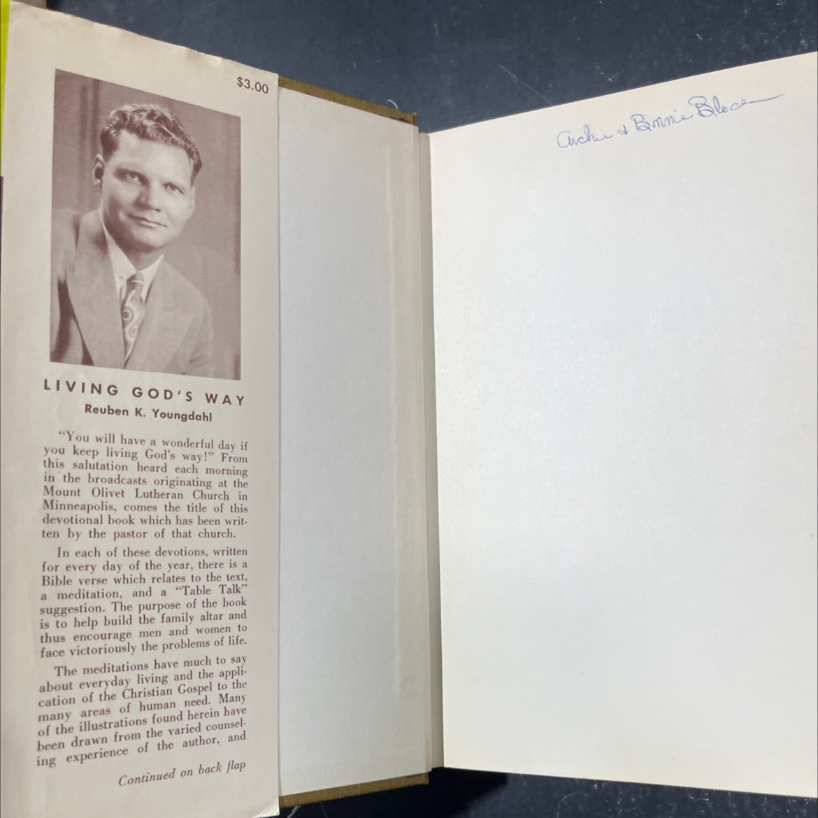 living god's way book, by Reuben K. Youngdahl, 1953 Hardcover image 4