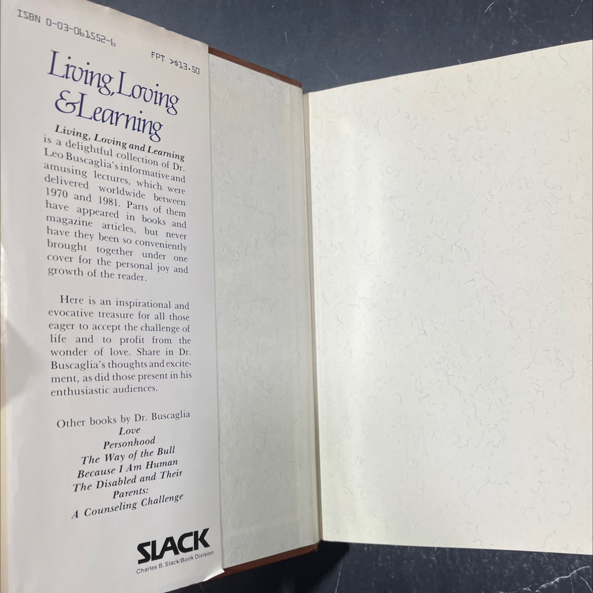 living loving & learning book, by leo buscaglia, 1982 Hardcover image 4